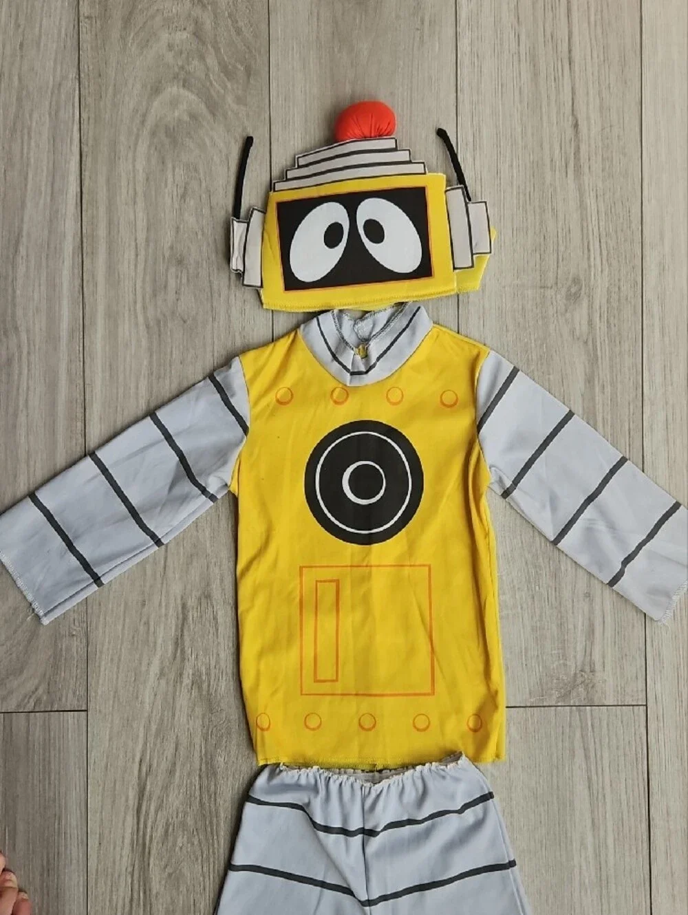 Yo Gabba Gabba Plex Toddler Costume 2T - Yellow Robot Halloween Cosplay Dress Up